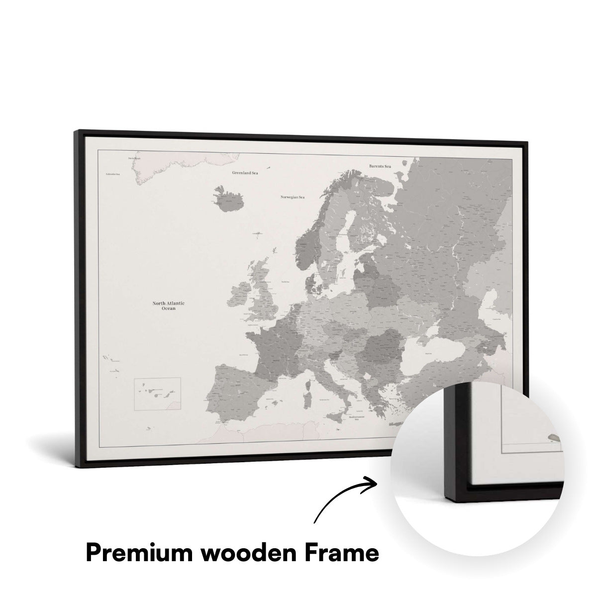 Smart Pin Europe Map - White