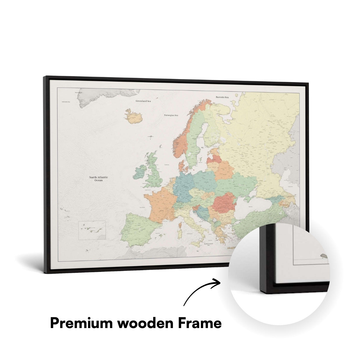 Smart Pin Europa-Karte – Farbe