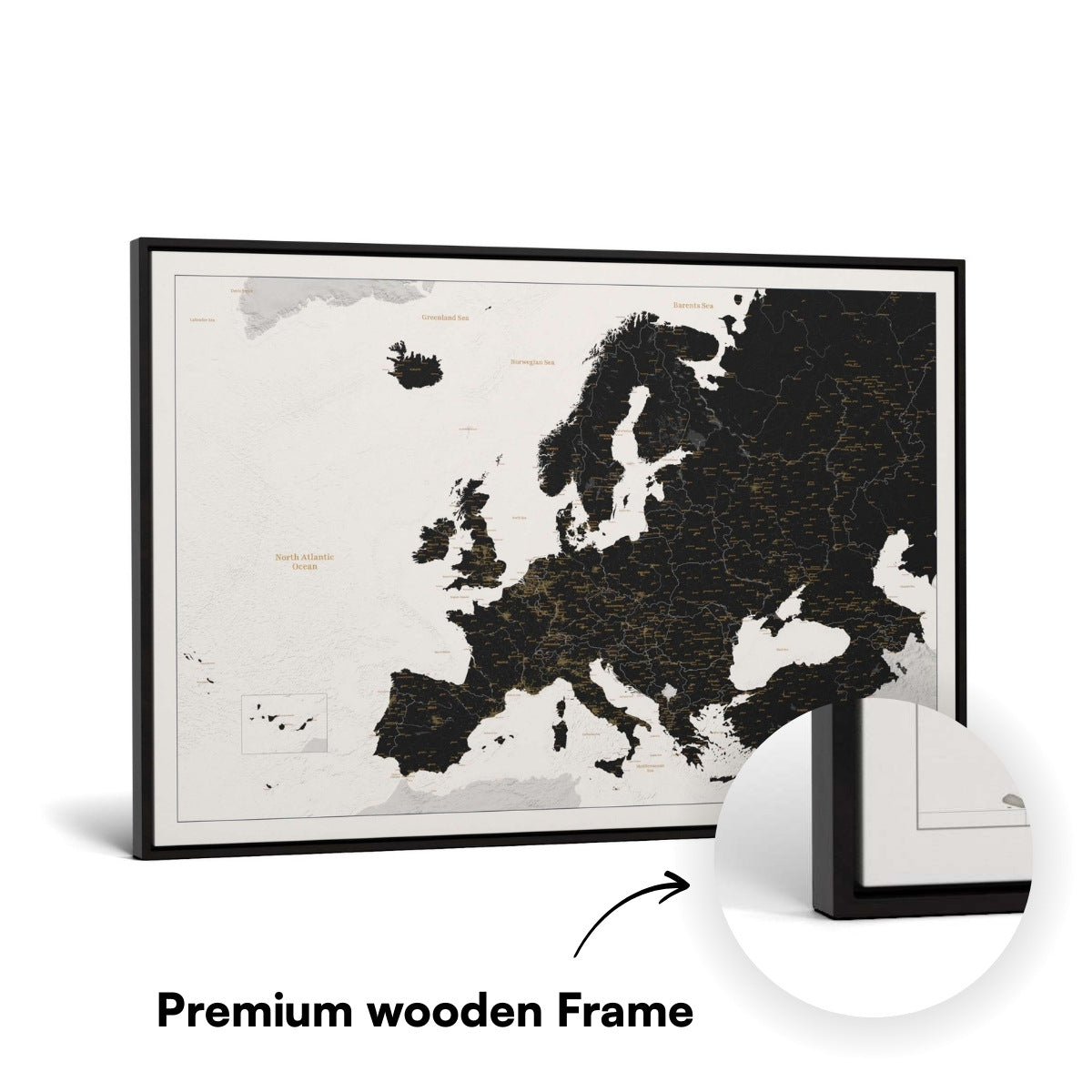 Smart Pin Europe Map - Black