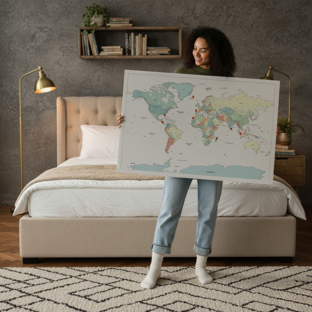 Smart Pin Weltkarte – Farbe