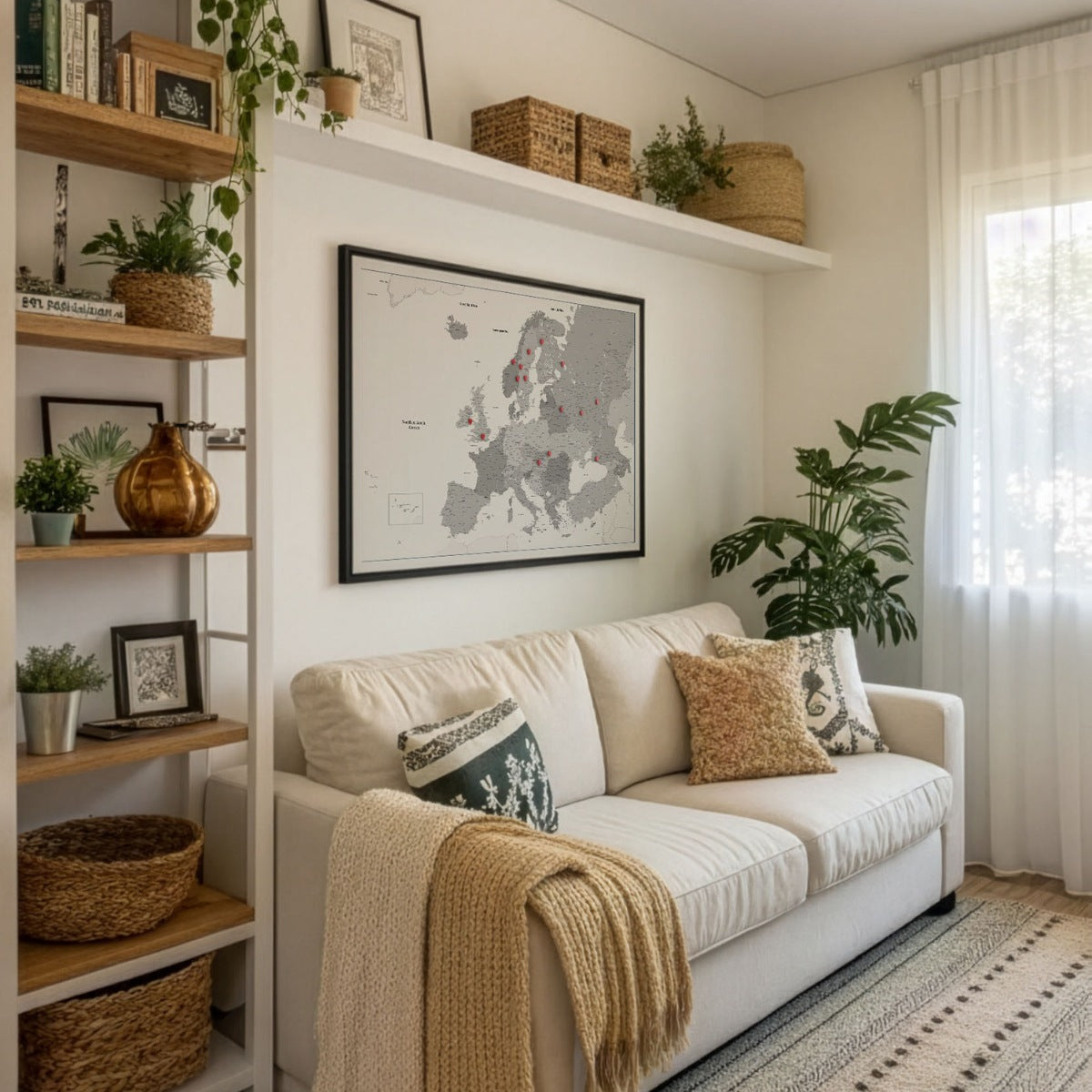 Smart Pin Europe Map - White