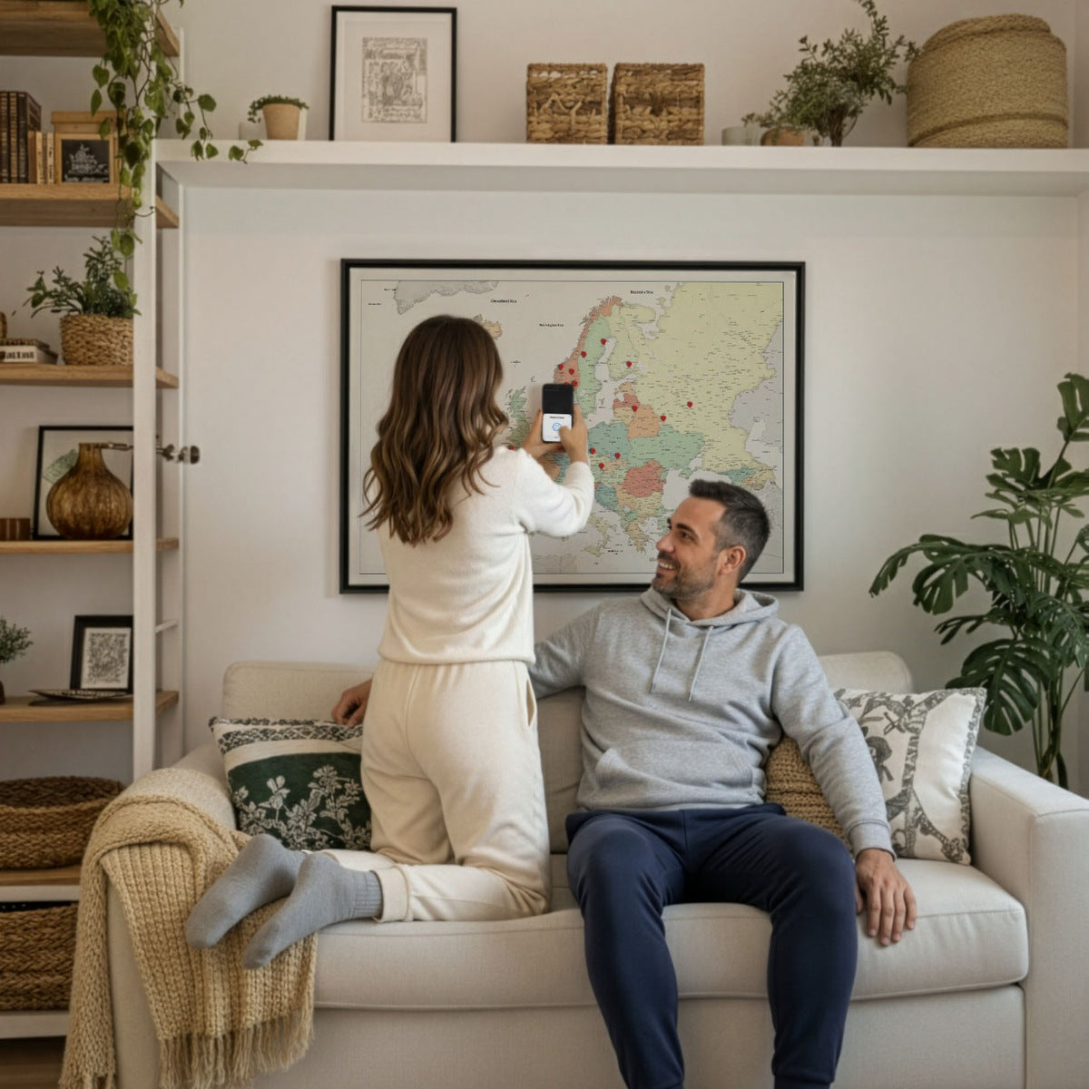 Smart Pin Europa-Karte – Farbe