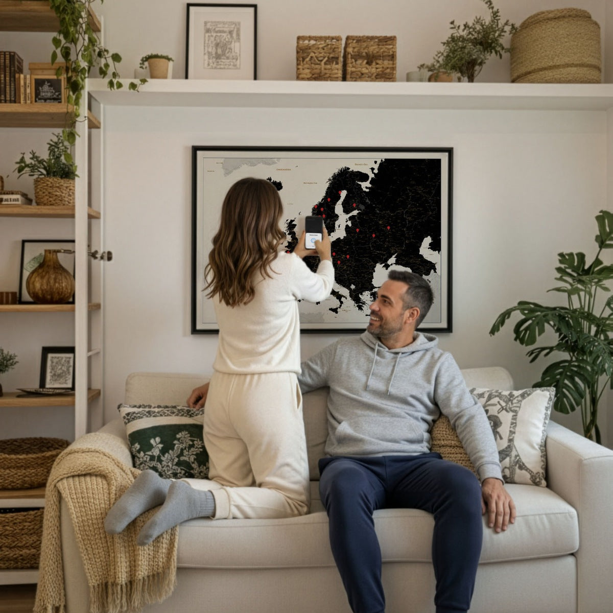 Smart Pin Europe Map - Black