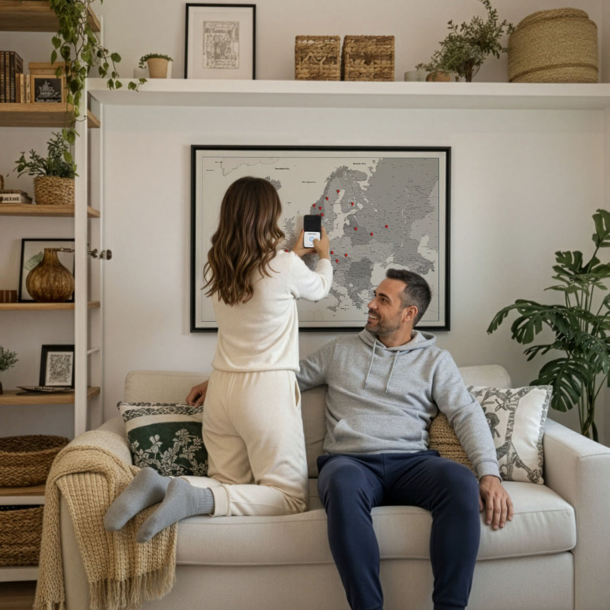 Smart Pin Europe Map - White