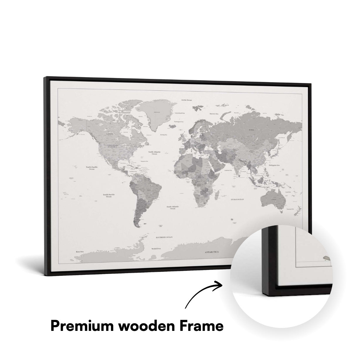 Smart Pin World Map - White