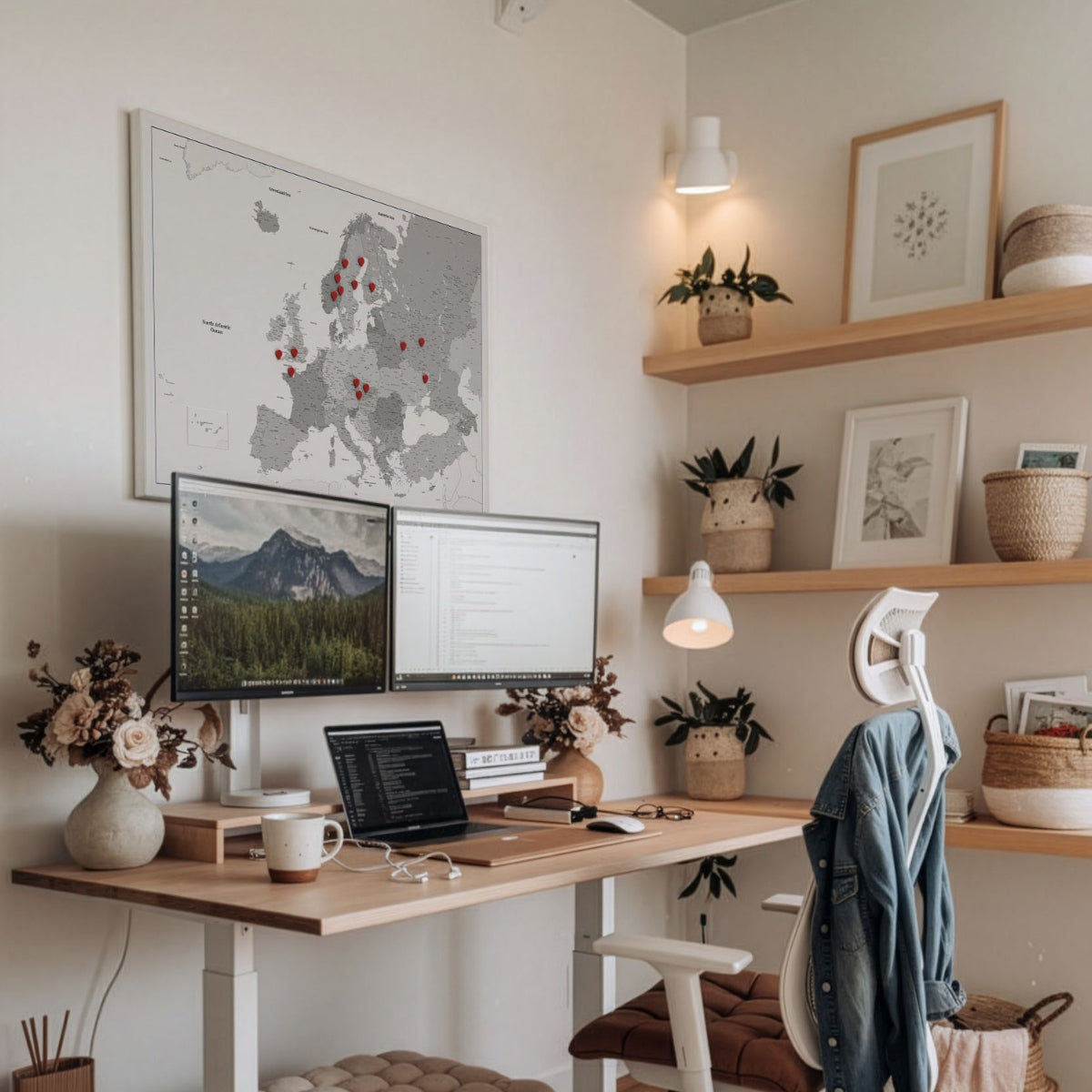 Smart Pin Europe Map - White