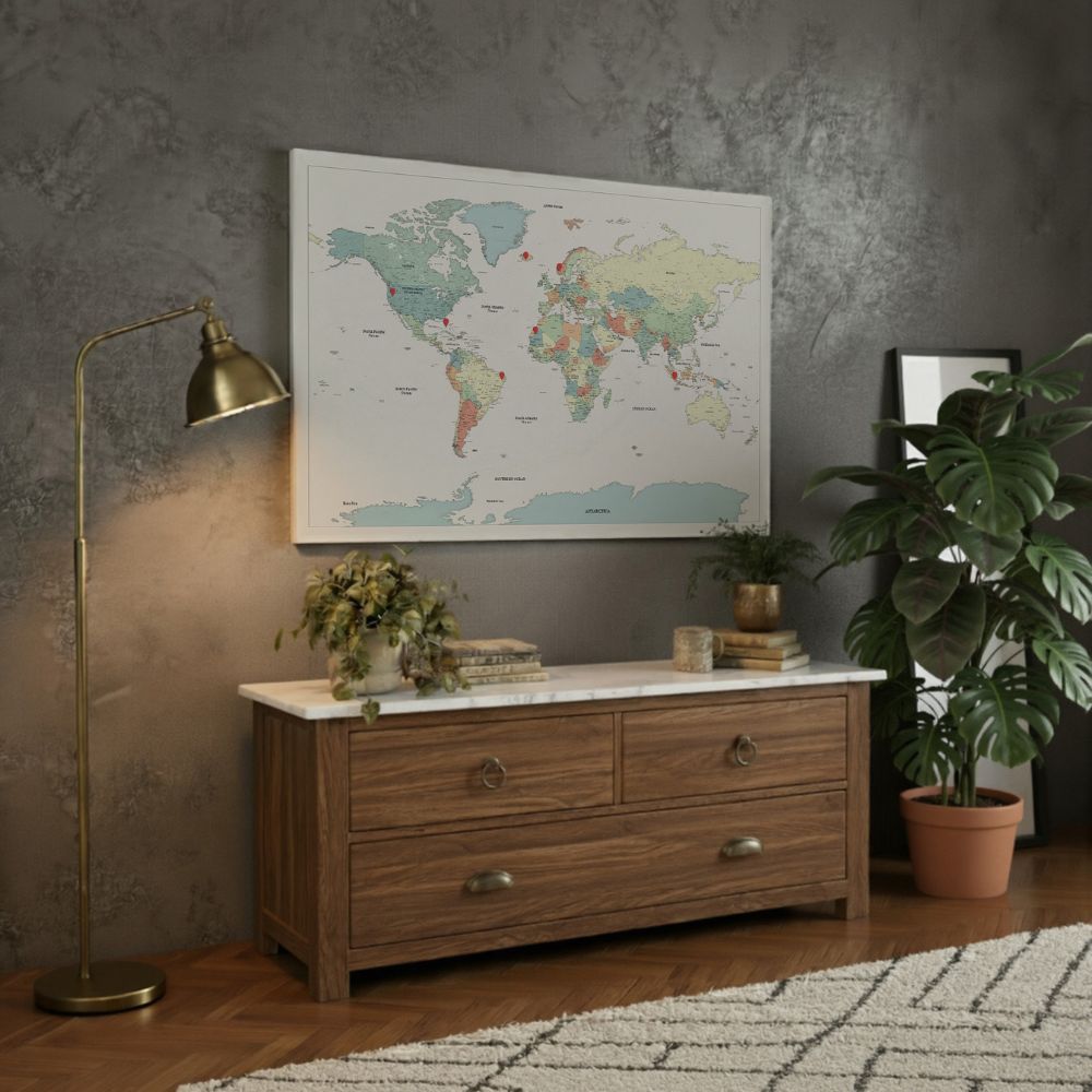 Smart Pin Weltkarte – Farbe