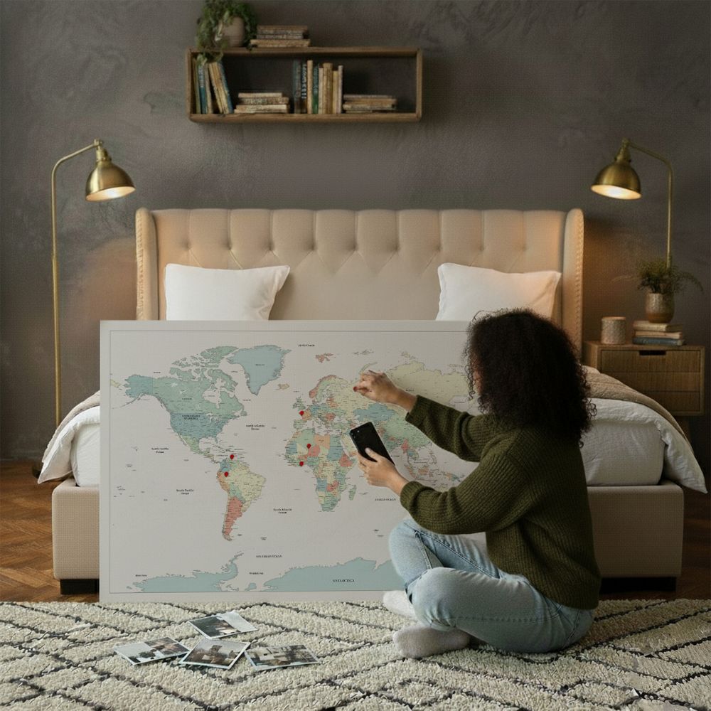 Smart Pin Weltkarte – Farbe