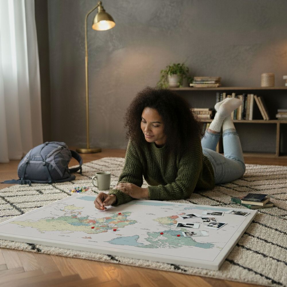 Smart Pin Weltkarte – Farbe