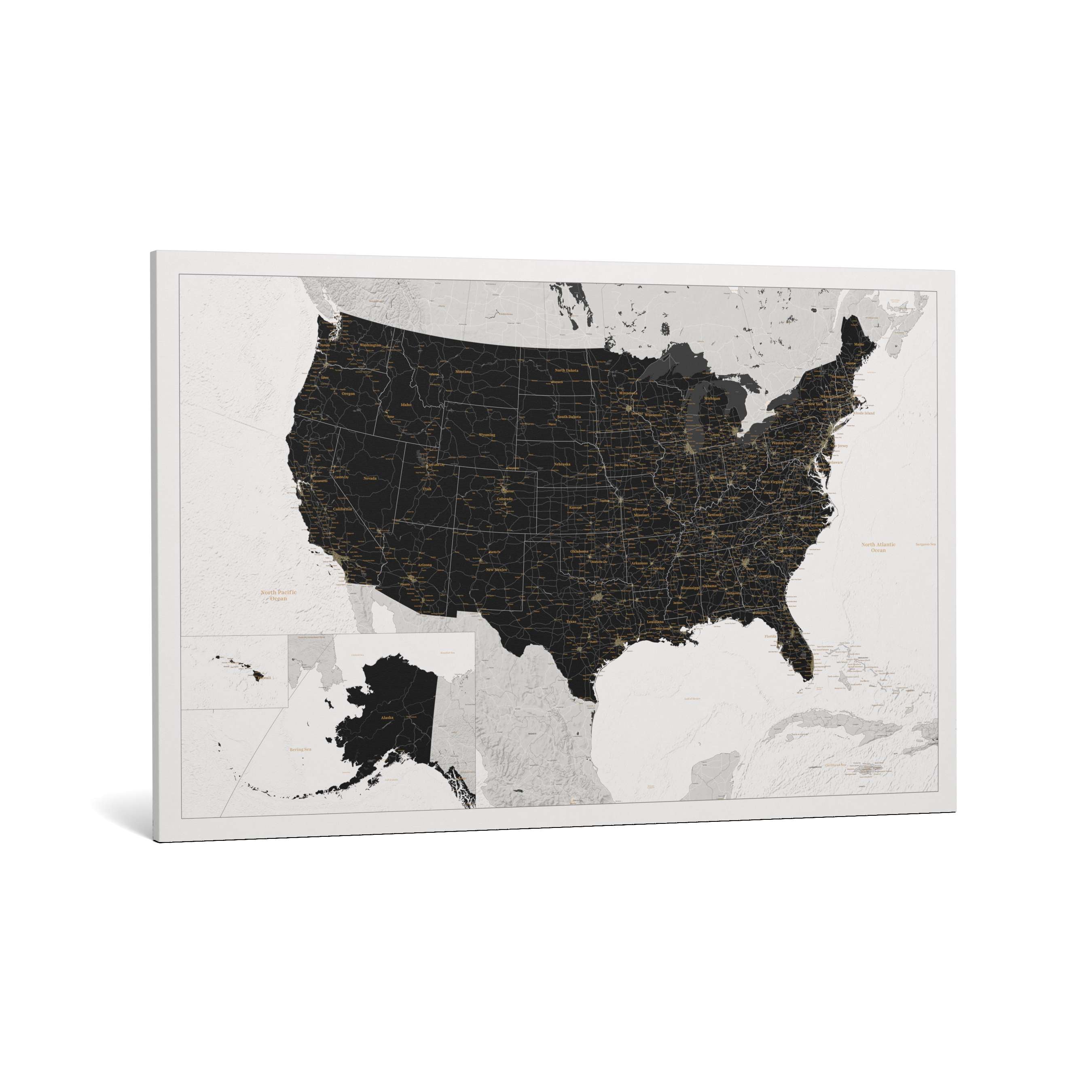 Smart Pin USA Map - Black