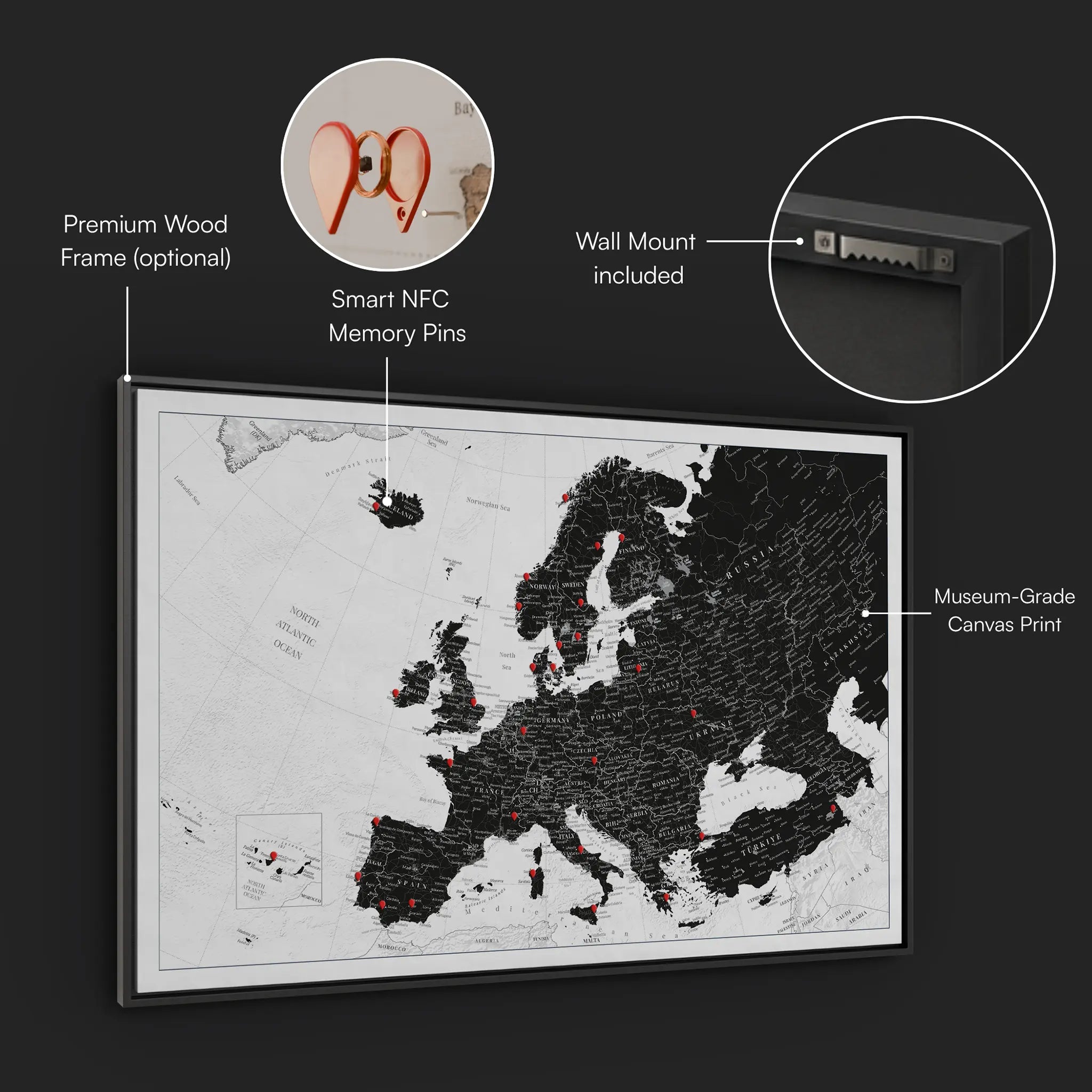 Smart Europe Map Bundle - Black