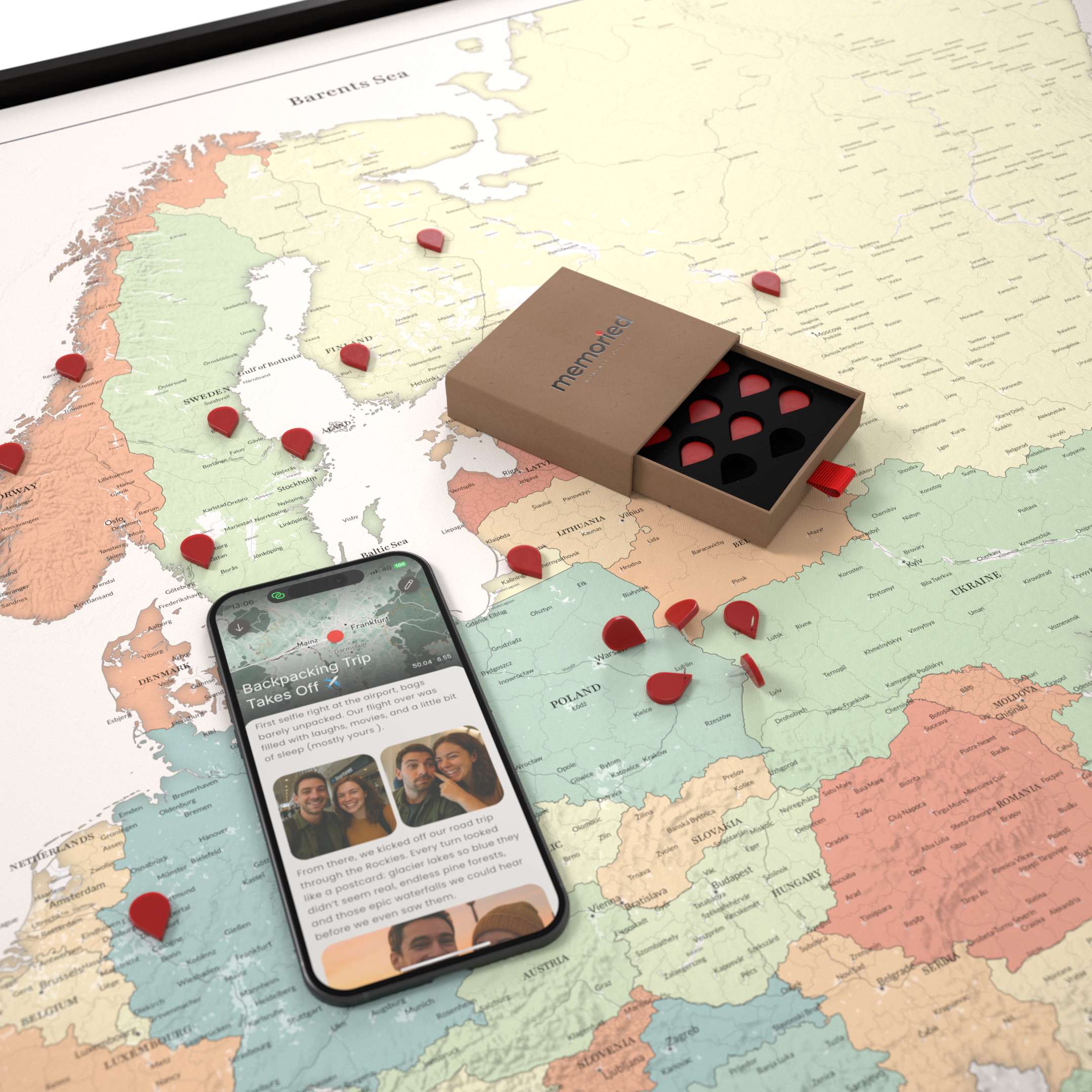 Smart Pin Europe Map - Color