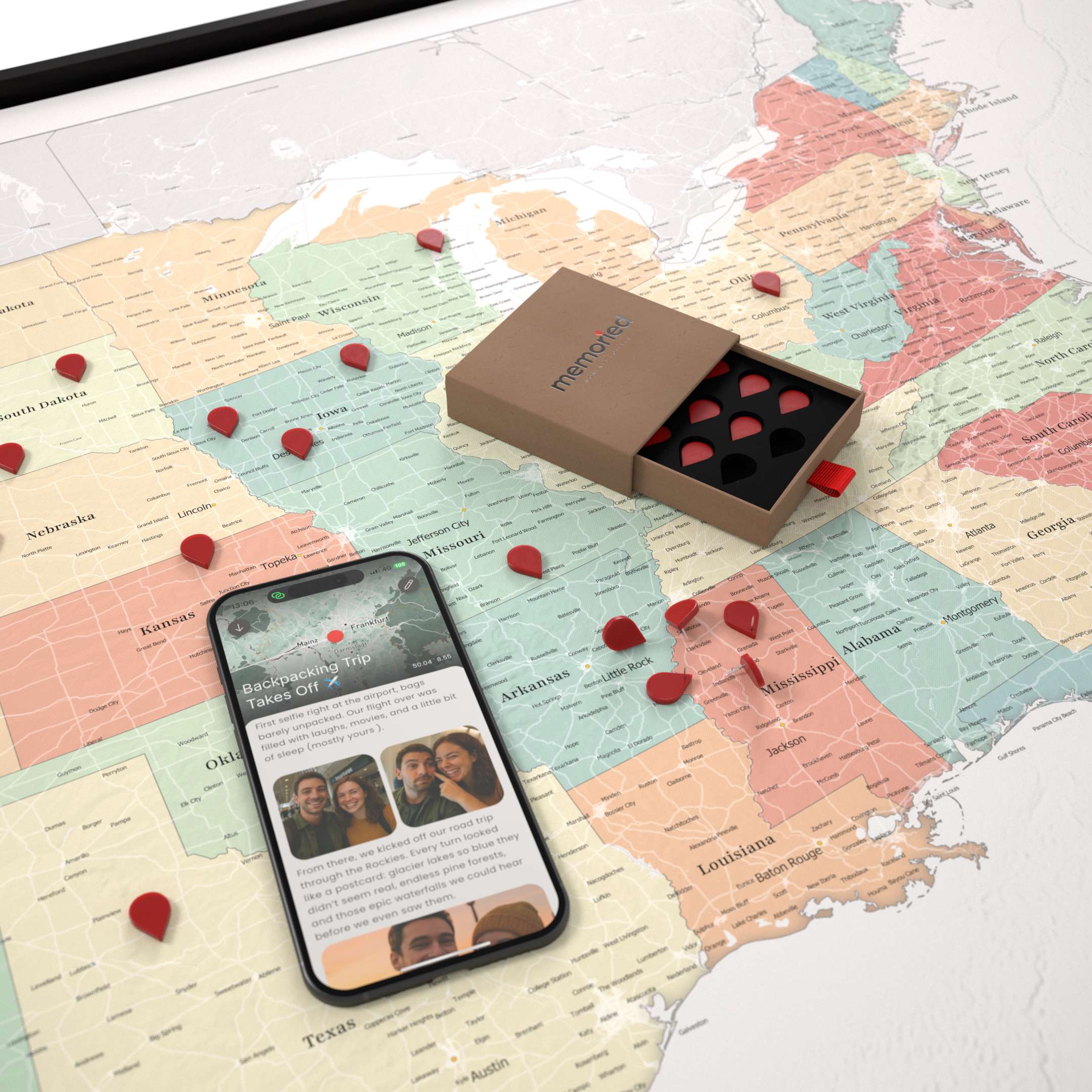 Smart Pin USA Map - Color