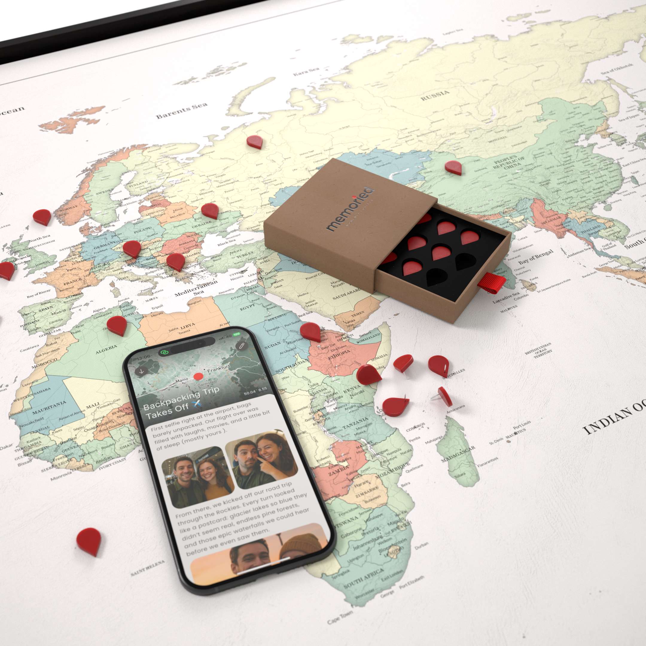 Smart Pin World Map - Color