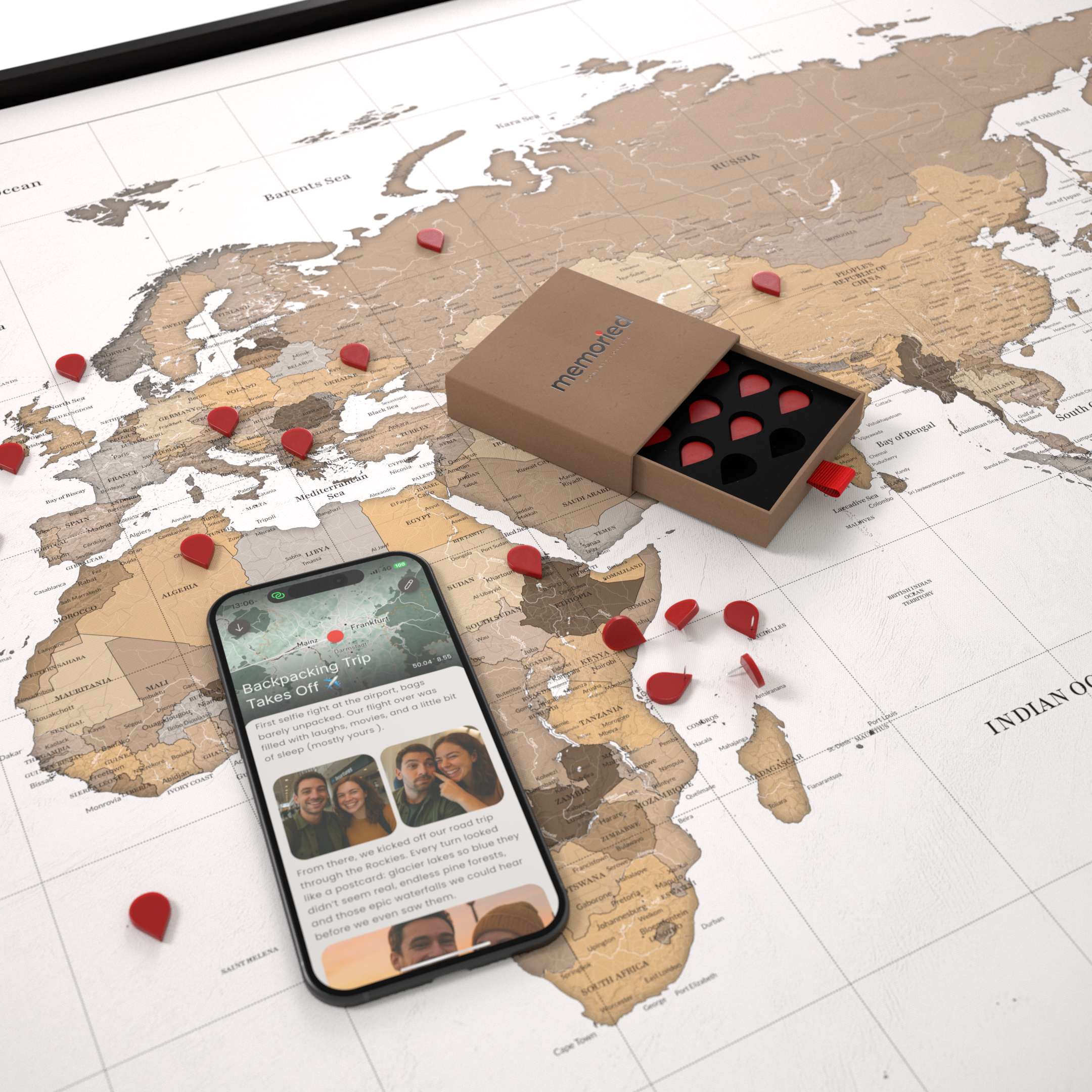 Smart Pin World Map - Safari