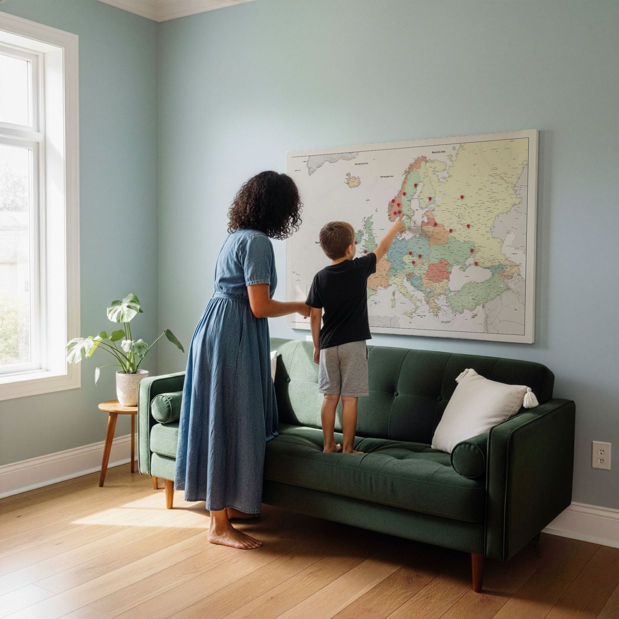 Smart Pin Europa-Karte – Farbe