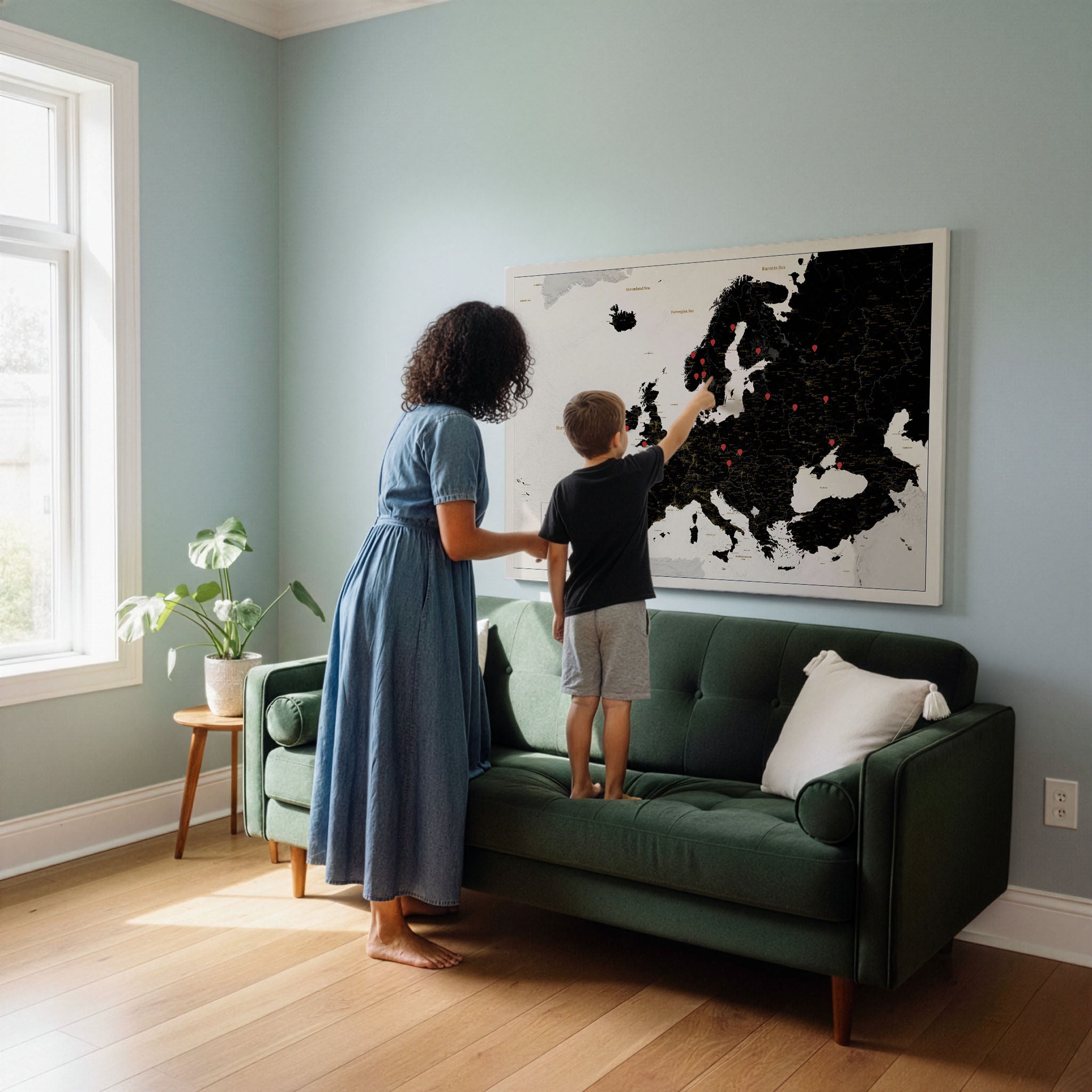 Smart Pin Europe Map - Black