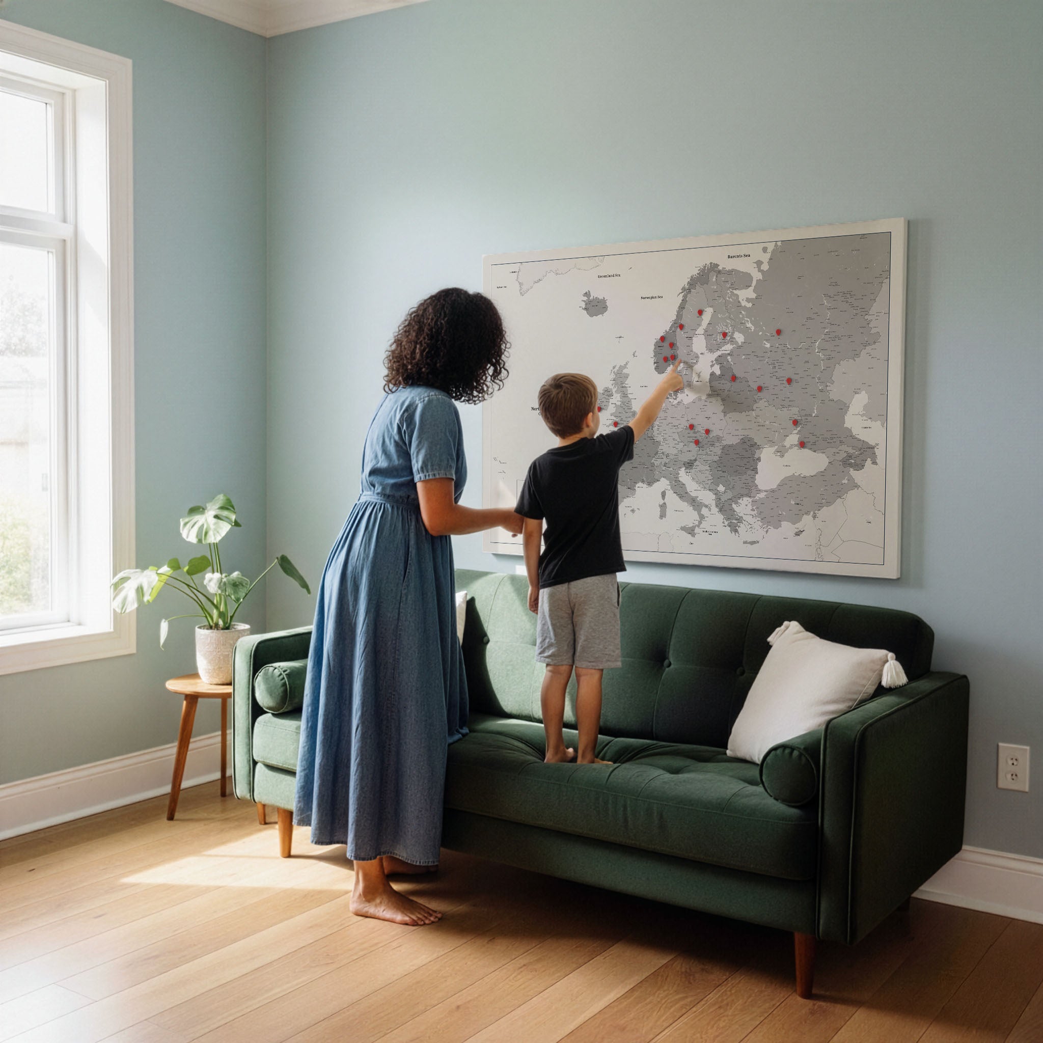 Smart Pin Europe Map - White