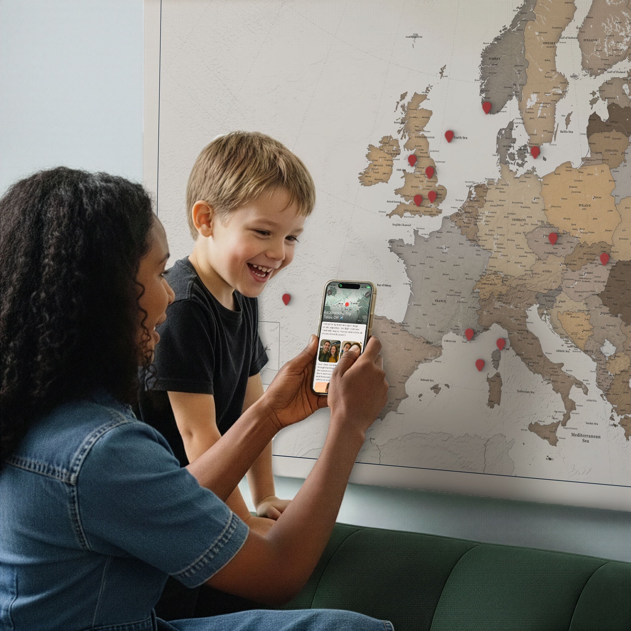 Smart Pin Europa-Karte - Safari