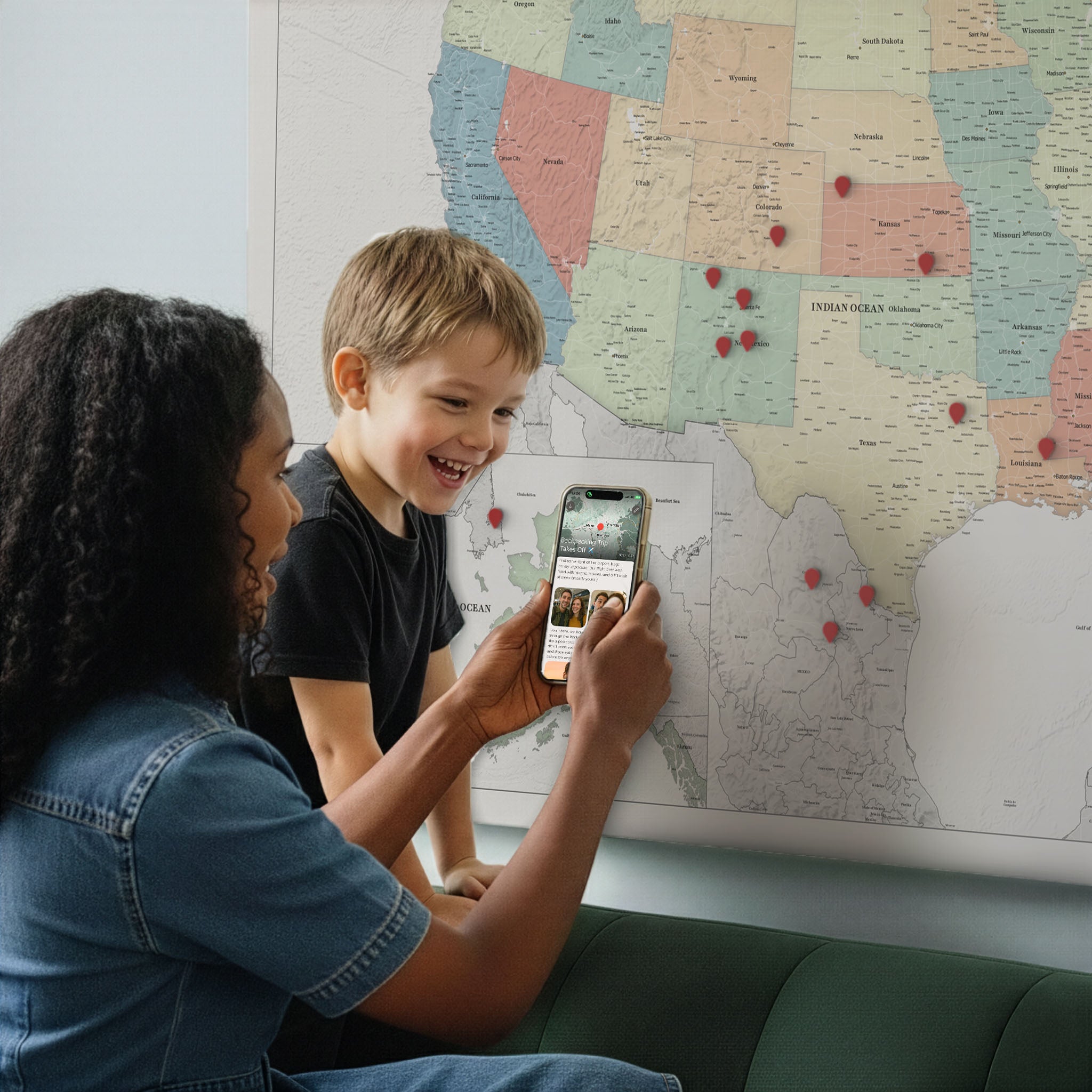 Smart Pin USA Map - Color