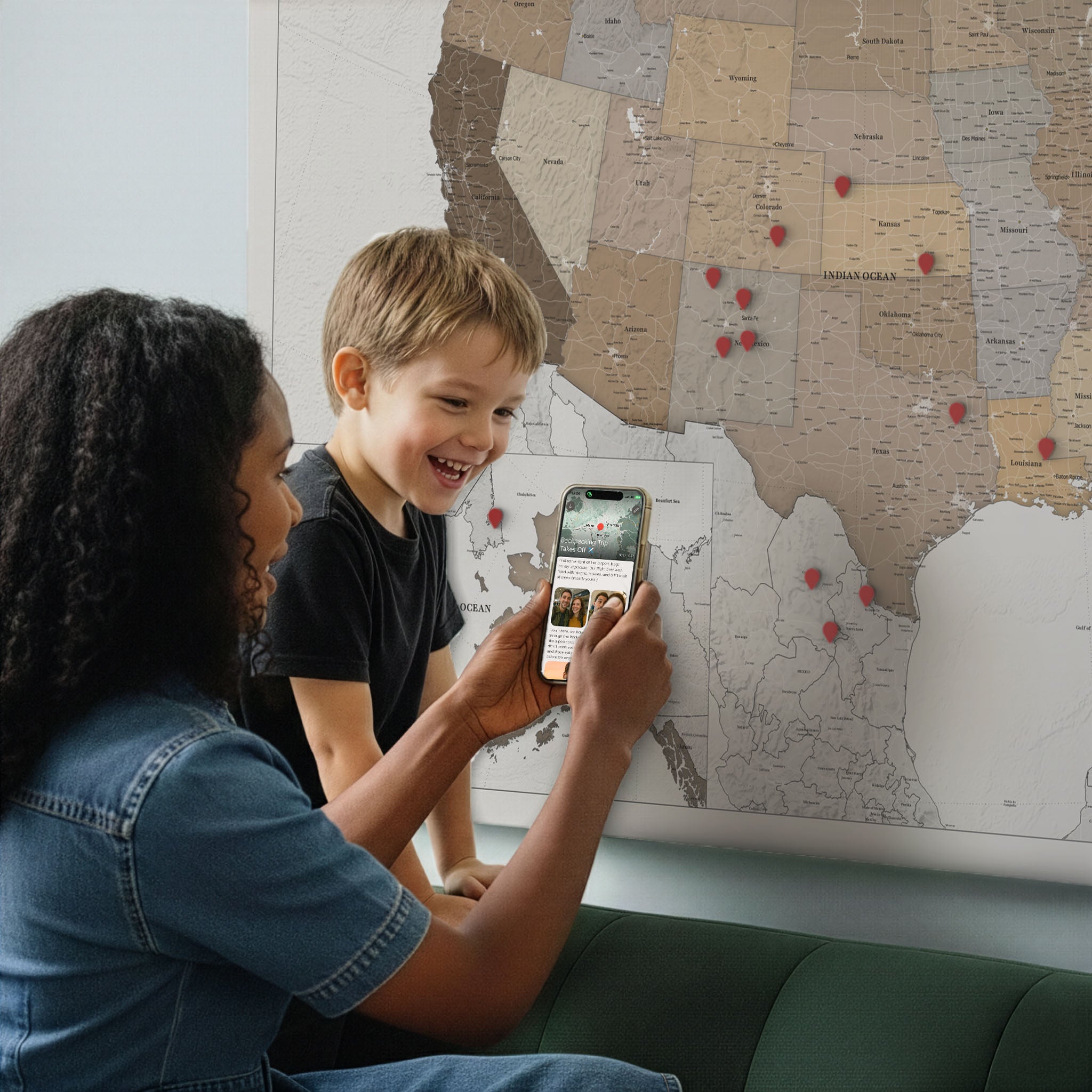 Smart Pin USA Map - Safari