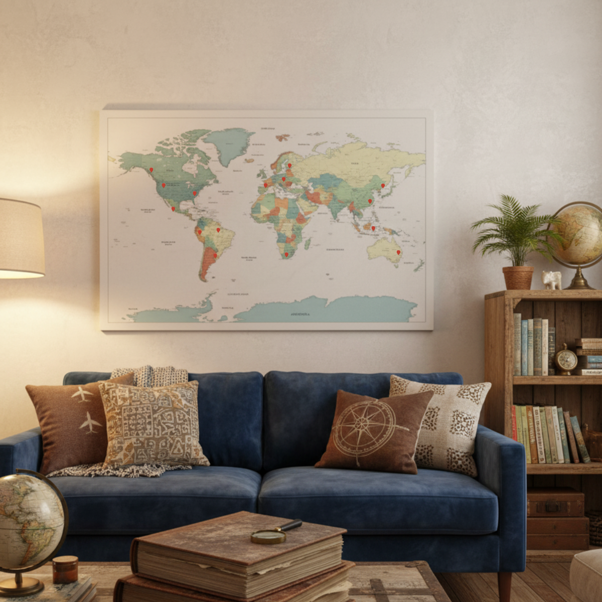 Smart Pin Weltkarte – Farbe