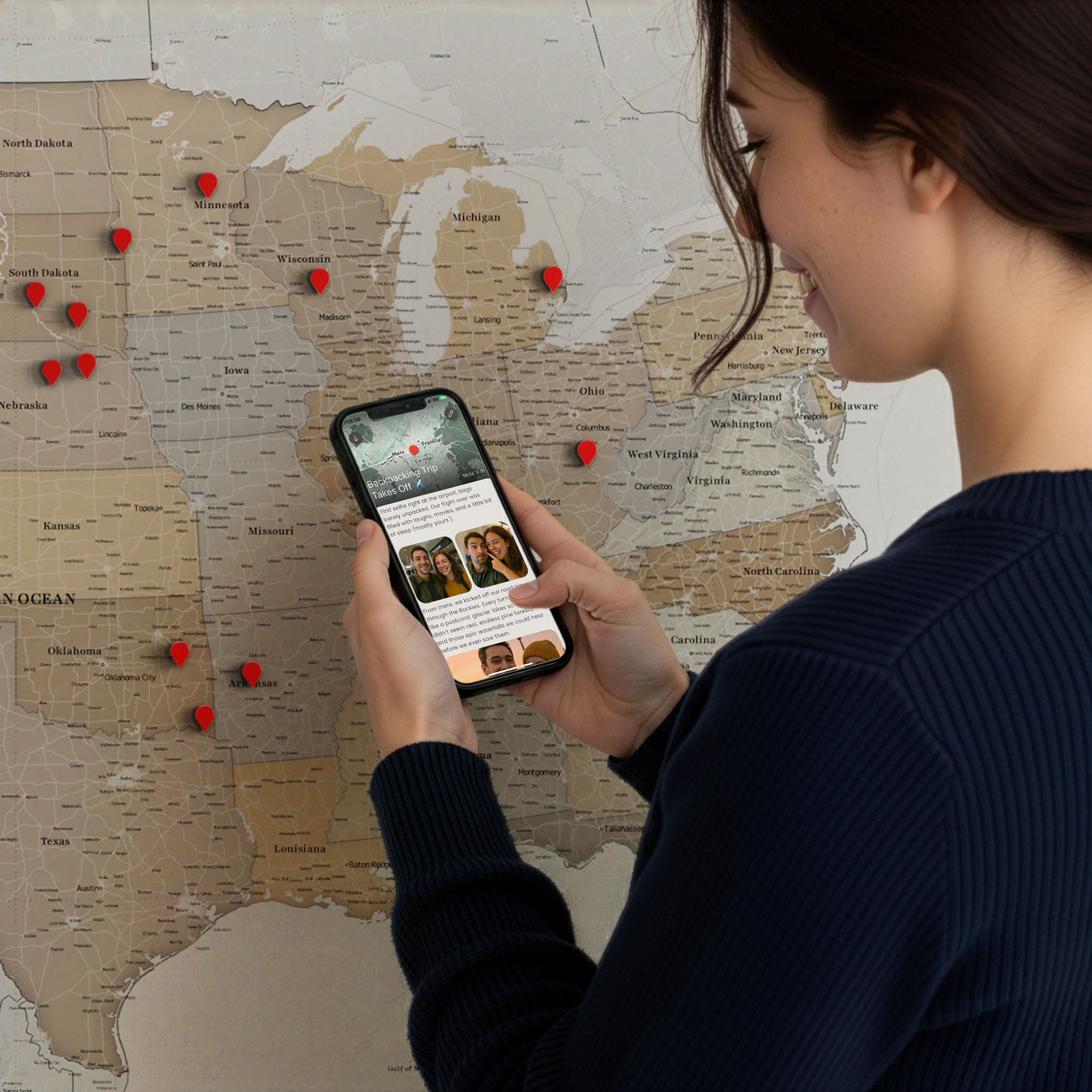 Smart Pin USA Map - Safari