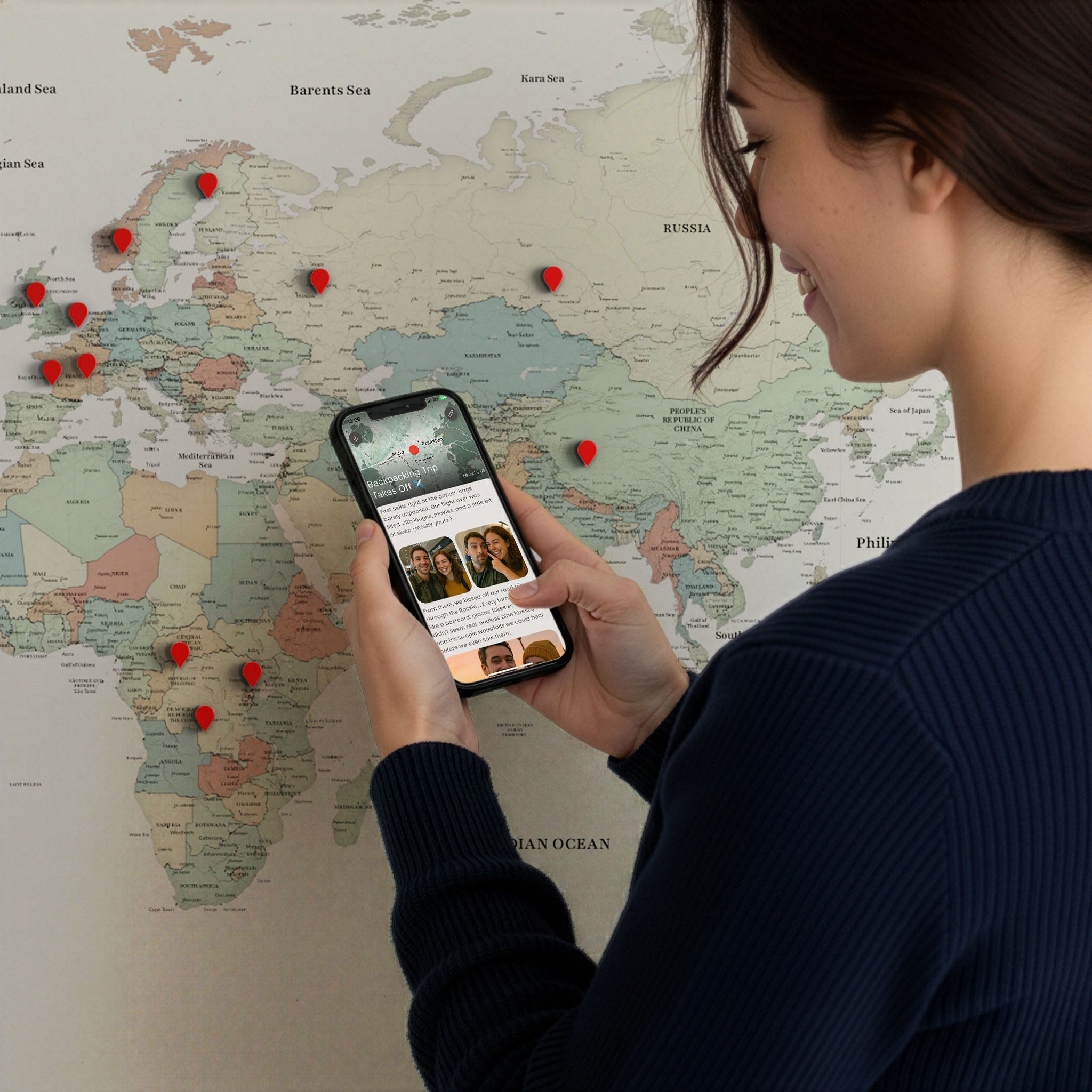 Smart Pin World Map - Color