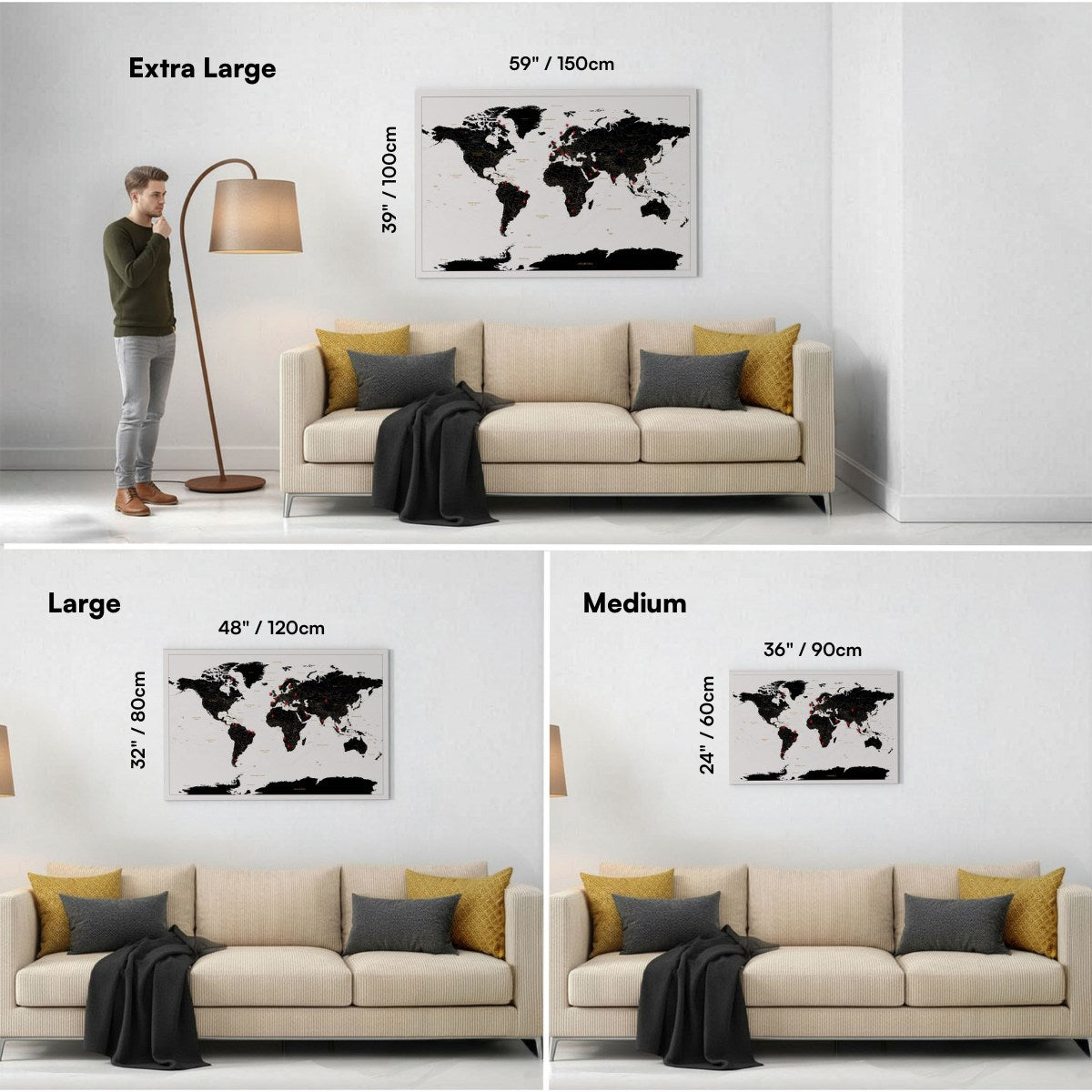 Smart Pin Weltkarte – Weiß