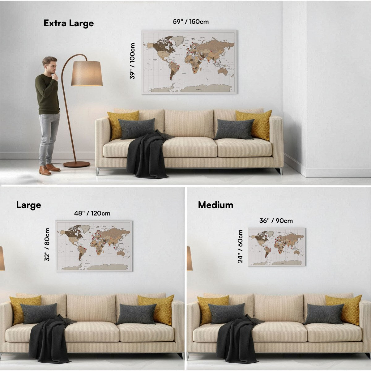 Smart Pin World Map - Safari