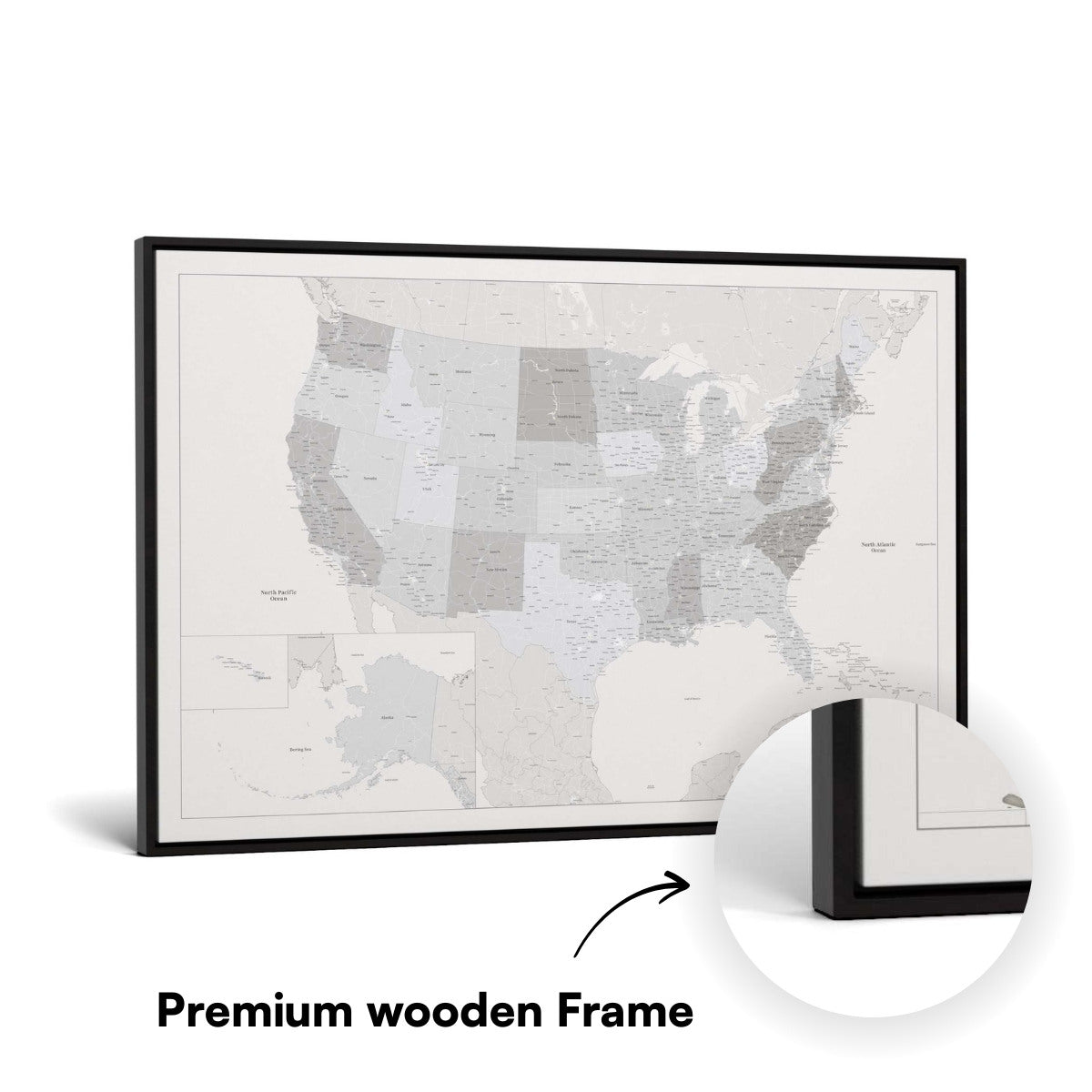 Smart Pin USA Map - White
