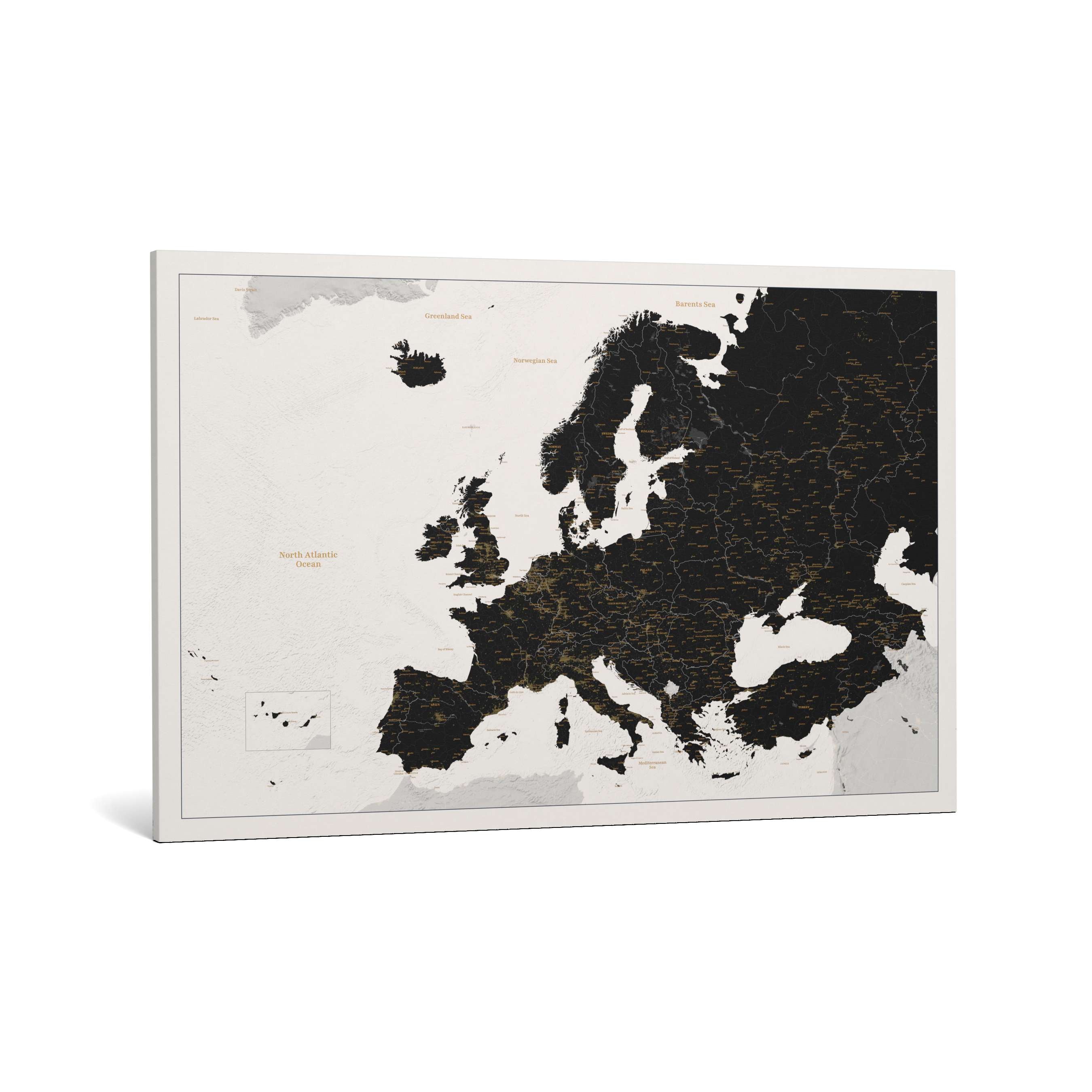 Smart Pin Europe Map - Black
